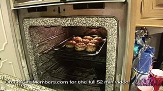 cooking naked with raquel and her big tits feels so exciting and arousing every time in the kitchen