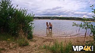 Vip4k anal sex by lake after picking up flexible girlfriend