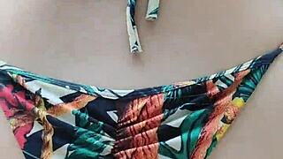 a young redhead amateur tries outdoor fitness activities for the first time in public