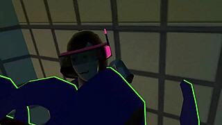 hey, why does this cyber girl end up getting fucked hard by that outlaw in wild anal action?