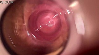 Camera deep inside Mias tight creamy pussy