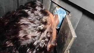 I took my special cousin to the party and my friends enjoyed her at the outdoor gloryhole orgy 😏