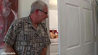 perverted geezer creampies his bbw friend rose lareine jm1207