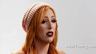 Swinging started before porn career for redhead milf with huge natural tits in group interview