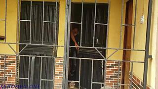 Dominating Neighbor Babe With Big Cock In Leather Miniskirt Missionary Fuck