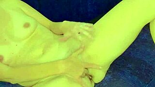 horny milf caroline boldly stuffs her wet pussy with a dildo until she hits that intense orgasm