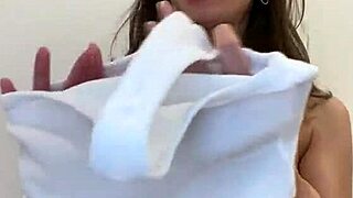 hot lesbian next door with huge boobs plays solo in dress, but why does her dirty talk video accidentally leak online?