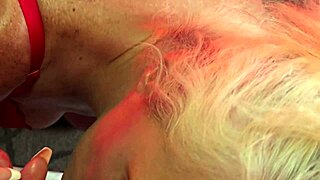 Blonde Milf Gives Sloppy Deepthroat Blowjob With Cock Worship