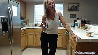 jess ryan sexy milf shows big ass in kitchen roleplay solo 🍑