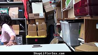 petty thief feels so humiliated getting caught, stripped, and punished roughly by the lp officer in the office