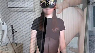 エロ活仮面プレイで興奮する変態メス肉マンコ人妻はマン汁大洪水