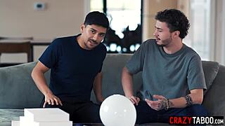 Wow! Stepson shares hot stepmom Pristine Edge with friend and big ass milf loves the threesome action!