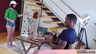 I feel so thrilled the hypno trick worked on that petite pizza delivery chick filling her white pussy deeply