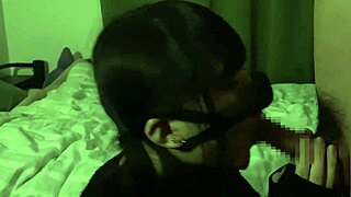 Amateur 18-Year-Old Japanese Brunette Babe Gets Rough Bedroom POV Blowjob and Tight Pussy Action Ending in Massive Cum on Ass