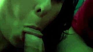 She sucked him until swallowing cum during long car trip