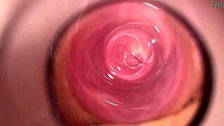 Camera deep inside Mias tight creamy pussy