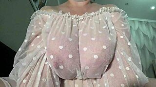 plump blonde milf shows off her gorgeous big saggy tits in close-up homemade solo with dirty talk and horny fetish vibes