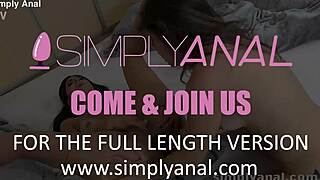 dildo ass fucking unfolded for horny brunettes in lesbian anal sex with gaping and rimjob