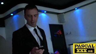 That lazy ebony barmaid got spanked and fucked rough by her boss in garage