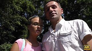 The Czech teen loses her wallet but finds wild sex for cash in hidden cam pov with old man.