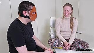 Flirty cutie taken to asshole asylum for awkward treatment