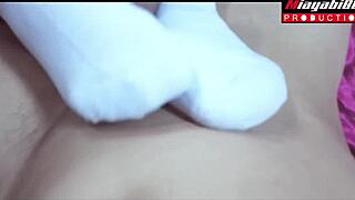 Thai student in uniform gets creampie