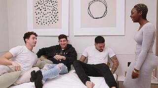 Innocent Ebony Wants To Fulfill Her Fantasy Of Being The Star Of A Wild Gangbang