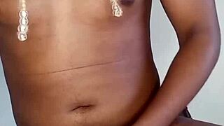 Labeto takes center stage in a solo masturbation showdown. He aims to lock down the perfect sound track.