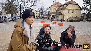 Swap4k cuckold boyfriend watches us fuck his girlfriend hard!