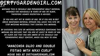 why push anaconda dildo and double fisting limits with nikki curly