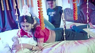 年轻印度夫妻新婚夜浪漫做爱 印地语调情超撩人