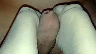 dude, my girlfriend gives homemade nylon footjob ending in toes cumshot mess.