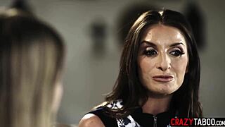 Sexy blonde teen coco lovelock licks big ass milf silvia saige pussy in hardcore ranch action.