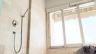 washing clothes in the shower while on a college travel trip