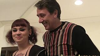 alt tattoo babe sucks rod in backstage emo goth blowjob scene