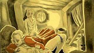 Vintage erotic drawings show such intriguing antique scenes with hairy details 😏