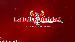 Hey, check out this sexy Latina MILF LaBellaDiablaX squirting hard on a fat BBC 😈💦