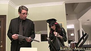 alt tattoo babe sucks rod in backstage emo goth blowjob scene