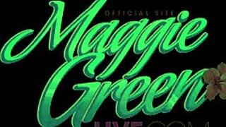 Curvy blonde babe Maggie Green strips off her bra and panties by the window. She fingers her huge tits and clit in a solo masturbation show.