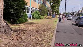 This blonde australian gets bent over in doggystyle for hardcore creampie action with hairy natural tits 😏