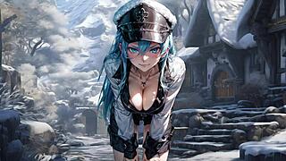 Esdeath's extreme femdom test in voiced hentai joi