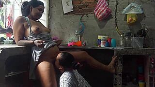 while i'm prepping dinner, horny sandra just keeps thinking about solo masturbation and orgasm sessions