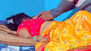 Indian couple enjoys homemade romantic fuck with big tits wife on ranch