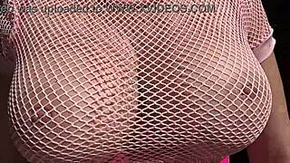 Italian milf Artemisia Love contrasts her horny mood with big natural tits bouncing in outdoor public session.