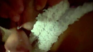 He won't let me sleep until he cums on my ass and tits.