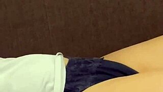 Wife Sleeping on Sofa Gets Filmed with Underwear Removed Boobs and Pussy Licked