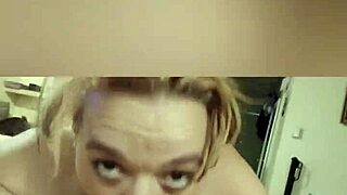 She deepthroats huge cock all the way with sloppy spit