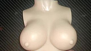 dolly casually asks for anal sex and he squeezes her small tits during the intimate session