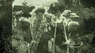 vintage pregnant beauty in hairy lesbian action from dark lantern entertainment!