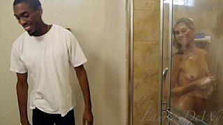 Skinny Cougar Lauren Dewynter Enjoys Interracial Group with Sons Friend and Monster Cock